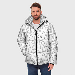 Куртка зимняя мужская Простые елочки, цвет: 3D-светло-серый — фото 2