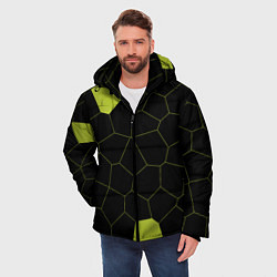 Куртка зимняя мужская Кожа рептилии, цвет: 3D-черный — фото 2