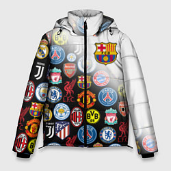 Куртка зимняя мужская FC BARCELONA LOGOBOMBING, цвет: 3D-красный