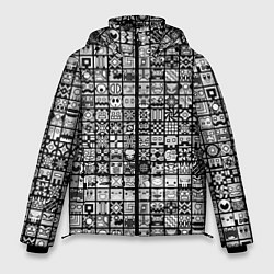 Мужская зимняя куртка Геометри Даш паттерн Geometry Dash