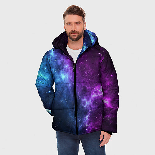 Мужская зимняя куртка NEON GALAXY НЕОНОВЫЙ КОСМОС / 3D-Черный – фото 3