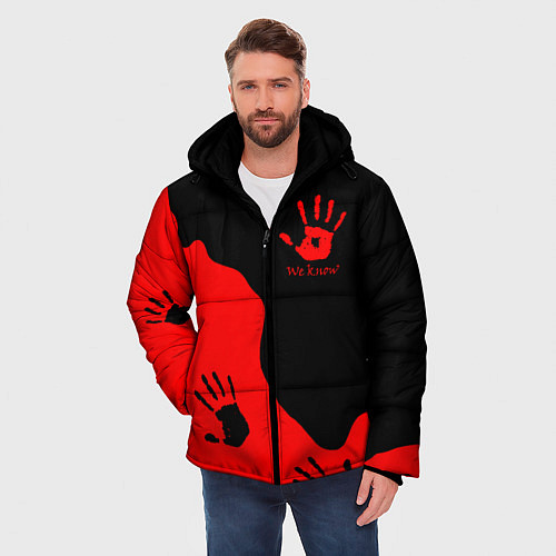 Мужская зимняя куртка WE KNOW RED LOGO / 3D-Светло-серый – фото 3