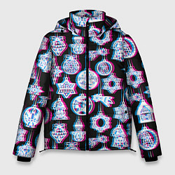 Куртка зимняя мужская Новогодний глюк, цвет: 3D-черный
