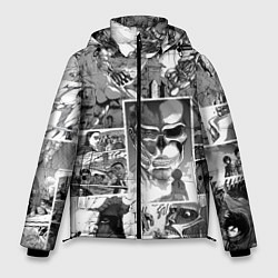 Куртка зимняя мужская Атака Титанов манга, цвет: 3D-черный
