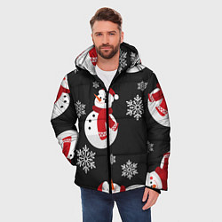 Куртка зимняя мужская Снеговик!, цвет: 3D-черный — фото 2