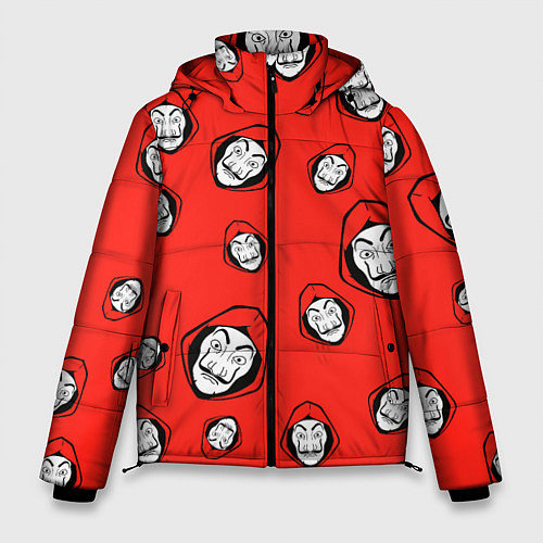 Мужская зимняя куртка Бумажный дом Паттерн / 3D-Красный – фото 1
