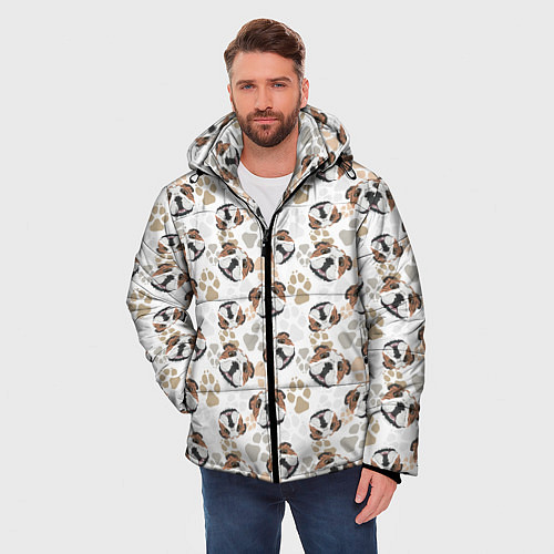 Мужская зимняя куртка Английский Бульдог Bulldog / 3D-Черный – фото 3