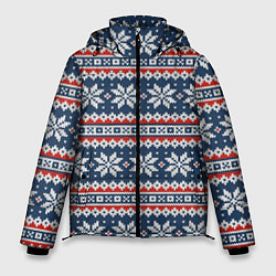 Мужская зимняя куртка Knitted Christmas Pattern