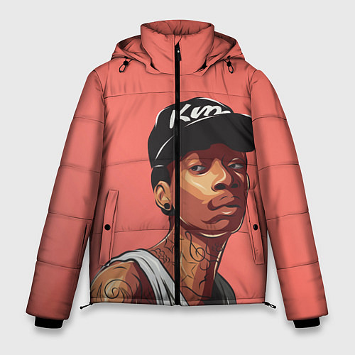 Мужская зимняя куртка Wiz Khalifa Art / 3D-Красный – фото 1