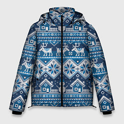 Куртка зимняя мужская Christmas Pattern, цвет: 3D-светло-серый