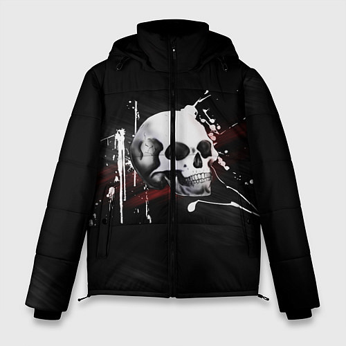 Мужская зимняя куртка Череп Красно-черный / 3D-Красный – фото 1
