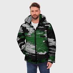 Куртка зимняя мужская Green Paint Splash цвета 3D-черный — фото 2