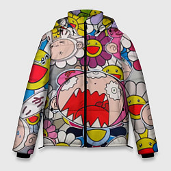 Мужская зимняя куртка Takashi Murakami кричащий арт