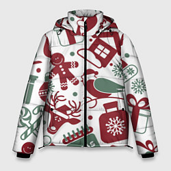 Куртка зимняя мужская НовоГодный, цвет: 3D-красный
