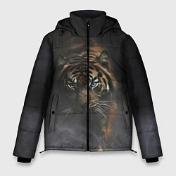 Куртка зимняя мужская Тигр в тумане, цвет: 3D-светло-серый