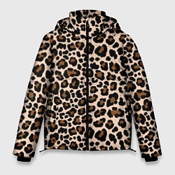 Куртка зимняя мужская Леопардовые Пятна, цвет: 3D-черный