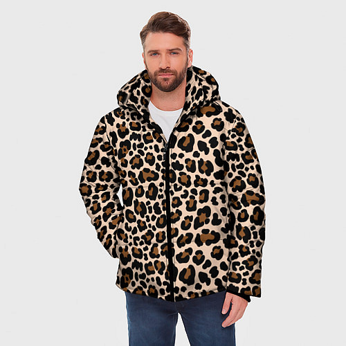 Мужская зимняя куртка Леопардовые Пятна / 3D-Черный – фото 3