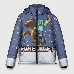 Куртка зимняя мужская Майнкрафт Зима, цвет: 3D-черный