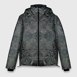 Мужская зимняя куртка Коллекция Фрактальная мозаика Серо-голубой 292-4