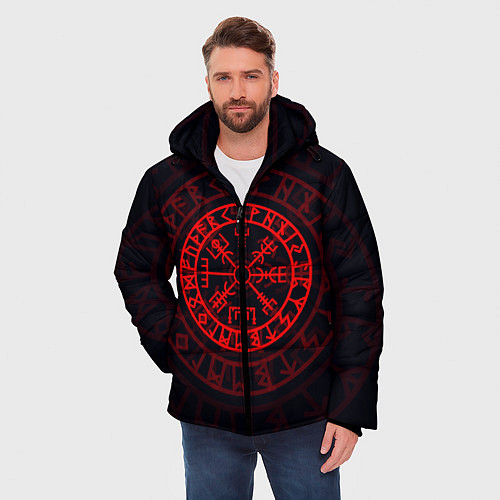Мужская зимняя куртка Красный Вегвизир / 3D-Светло-серый – фото 3