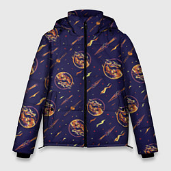 Куртка зимняя мужская Мортал Комбат Паттерн, цвет: 3D-красный