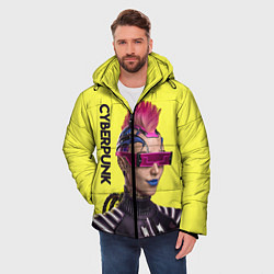 Куртка зимняя мужская Cyberpunk Панк, цвет: 3D-светло-серый — фото 2