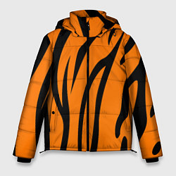 Куртка зимняя мужская Текстура тиграtiger, цвет: 3D-красный