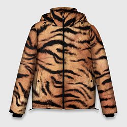 Куртка зимняя мужская Шкура тигра текстура, цвет: 3D-красный