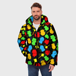 Куртка зимняя мужская SOUTH PARK ЮЖНЫЙ ПАРК НОВОГОДНИЙ УЗОР, цвет: 3D-черный — фото 2