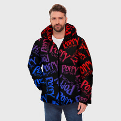 Куртка зимняя мужская POPPY PLAYTIME LOGO NEON, ХАГИ ВАГИ, цвет: 3D-черный — фото 2