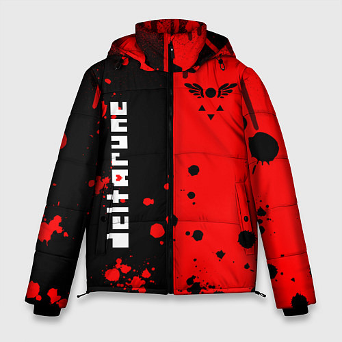 Мужская зимняя куртка Deltarune black & red / 3D-Красный – фото 1