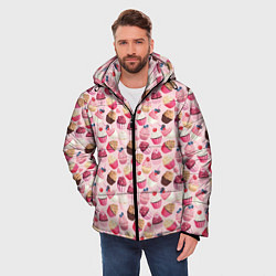 Куртка зимняя мужская Пирожные с Ягодами, цвет: 3D-светло-серый — фото 2