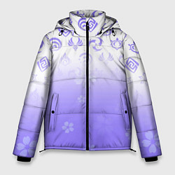 Куртка зимняя мужская GENSHIN IMPACT SYMBOL PATTERN SAKURA САКУРА, цвет: 3D-светло-серый