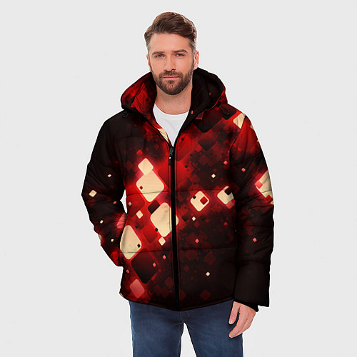 Мужская зимняя куртка Рубиновый поток / 3D-Черный – фото 3