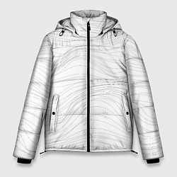 Куртка зимняя мужская Белые волны, цвет: 3D-светло-серый