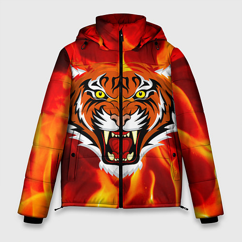 Мужская зимняя куртка Fire Tiger Face 2022 / 3D-Красный – фото 1