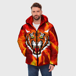 Куртка зимняя мужская Fire Tiger Face 2022, цвет: 3D-красный — фото 2