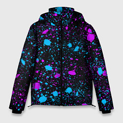 Мужская зимняя куртка Брызги неоновые ярких красок