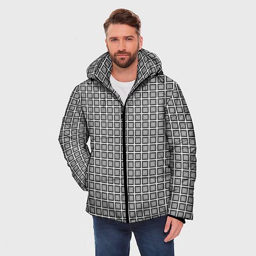 Мужская зимняя куртка Коллекция Journey Клетка 2 119-9-7-f1 Дополнение к / 3D-Черный – фото 3