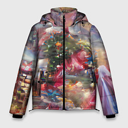 Куртка зимняя мужская Ностальгия Рождества, цвет: 3D-красный