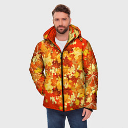 Куртка зимняя мужская Кленовый листопад, цвет: 3D-красный — фото 2