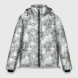 Куртка зимняя мужская Купюры 1000 Рублей деньги, цвет: 3D-светло-серый
