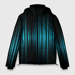 Куртка зимняя мужская Неоновые флуктуации, цвет: 3D-черный