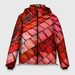 Куртка зимняя мужская Красная спартаковская чешуя, цвет: 3D-красный
