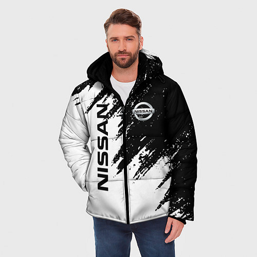 Мужская зимняя куртка Nissan xtrail / 3D-Черный – фото 3