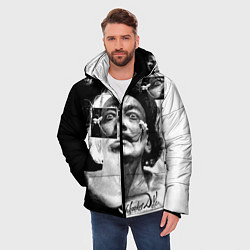 Куртка зимняя мужская Salvador Dali - Сальвадор Дали, цвет: 3D-черный — фото 2