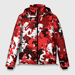Куртка зимняя мужская Красно-белый камуфляж, цвет: 3D-светло-серый