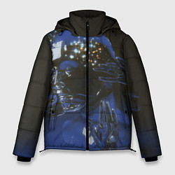 Куртка зимняя мужская Ретро Футуризм Cyber, цвет: 3D-красный