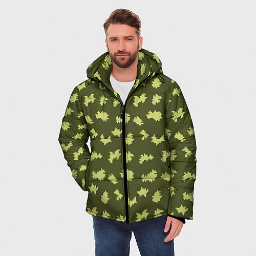 Мужская зимняя куртка Пограничник камуфляж / 3D-Черный – фото 3