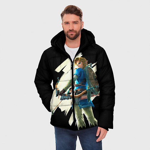 Мужская зимняя куртка Линк с луком / 3D-Светло-серый – фото 3